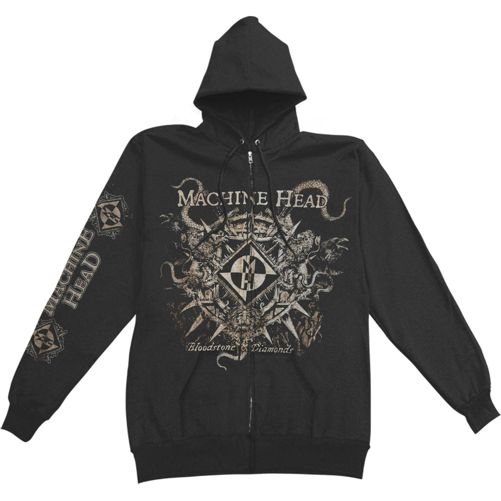Bloodstone Diamond Zippered Hooded Sweatshirt T-Shirts, Hoodie | ZylaModa.com (Image 1)