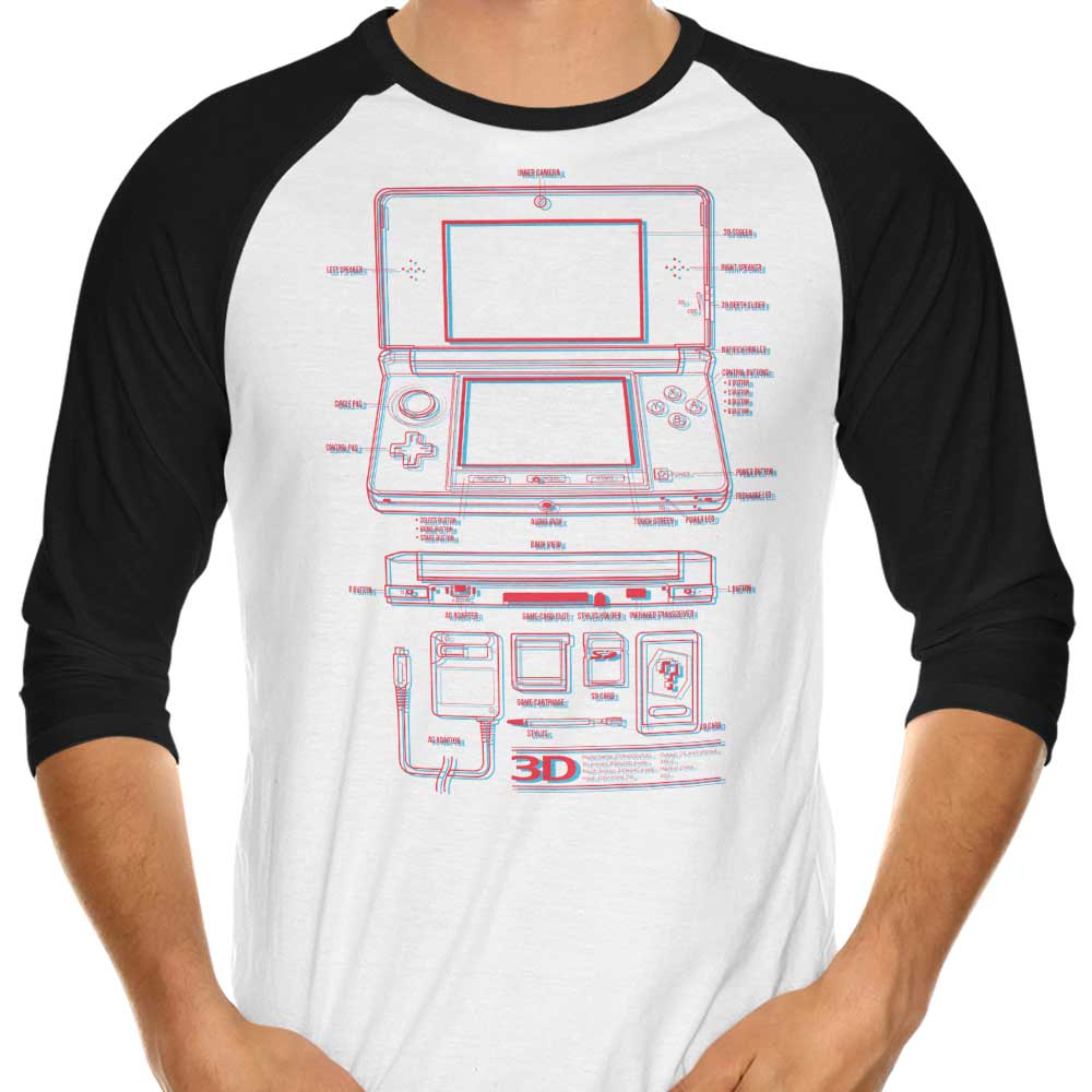 3DS - 3/4 Sleeve Raglan T-Shirt Hoodie, Sweatshirt | ZylaModa.com (Image 4)