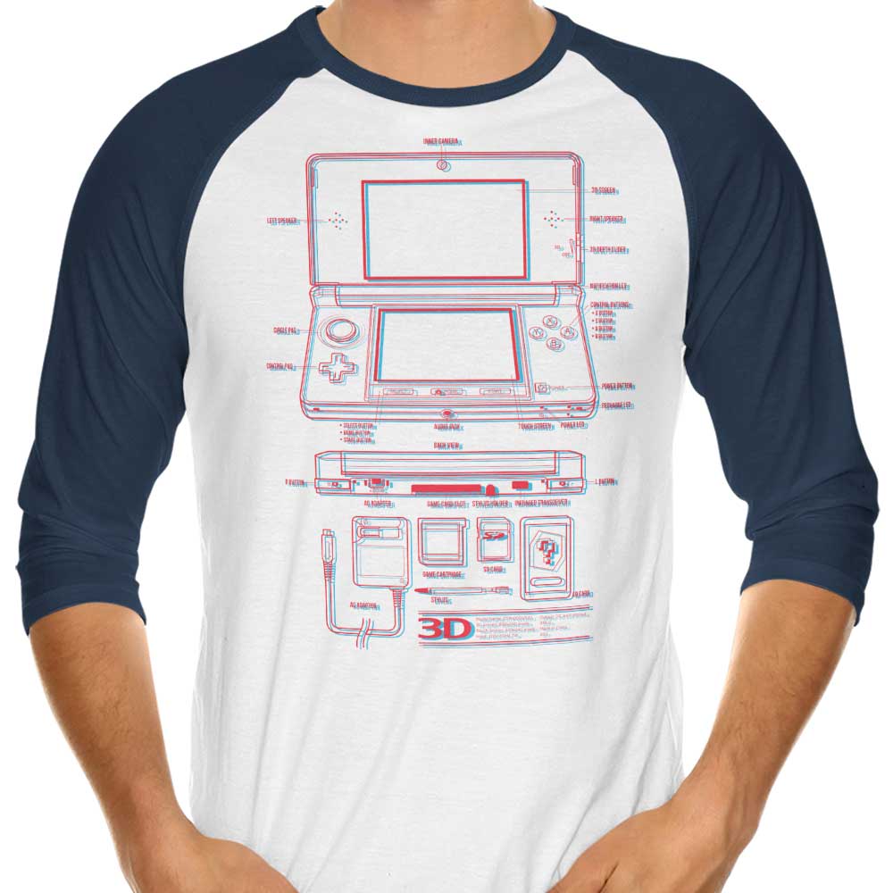 3DS - 3/4 Sleeve Raglan T-Shirt Hoodie, Sweatshirt | ZylaModa.com (Image 1)