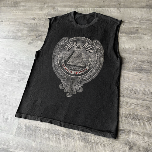 '06 MOBB DEEP 'BLOOD MONEY' ALBUM BLACK CUT-OFF TEE Hoodie, Sweatshirt | ZylaModa.com (Image 1)
