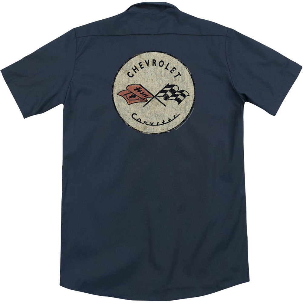 Blue And Gold Vintage Bowtie (Back Print) Workshirt Style001 T-Shirts, Hoodie, Sweatshirt | ZylaModa.com (Image 2)
