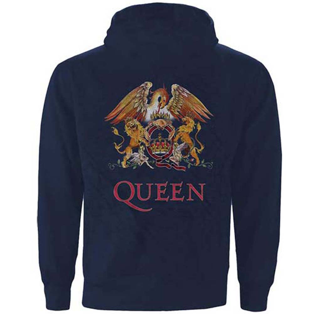 Classic Crest (Back Print) Zippered Hooded Sweatshirt T-Shirts, Hoodie | ZylaModa.com (Image 2)