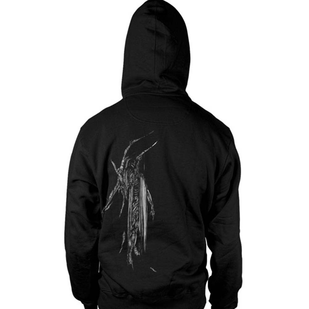 Black One PULLOVER HOODIE Hooded Sweatshirt T-Shirts | ZylaModa.com (Image 2)