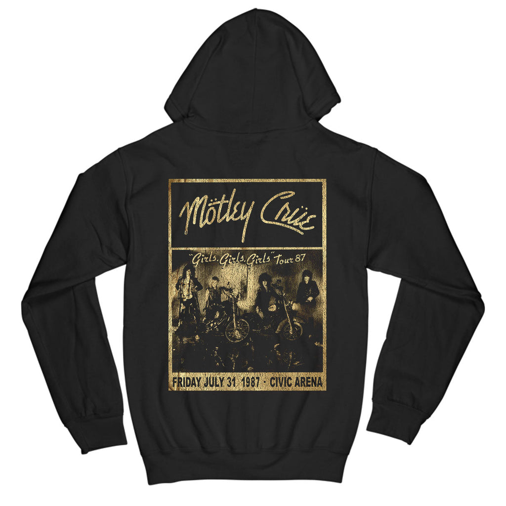 Civic Arena 1987 Flyer Zippered Hoodie Zippered Hooded Sweatshirt T-Shirts | ZylaModa.com (Image 2)