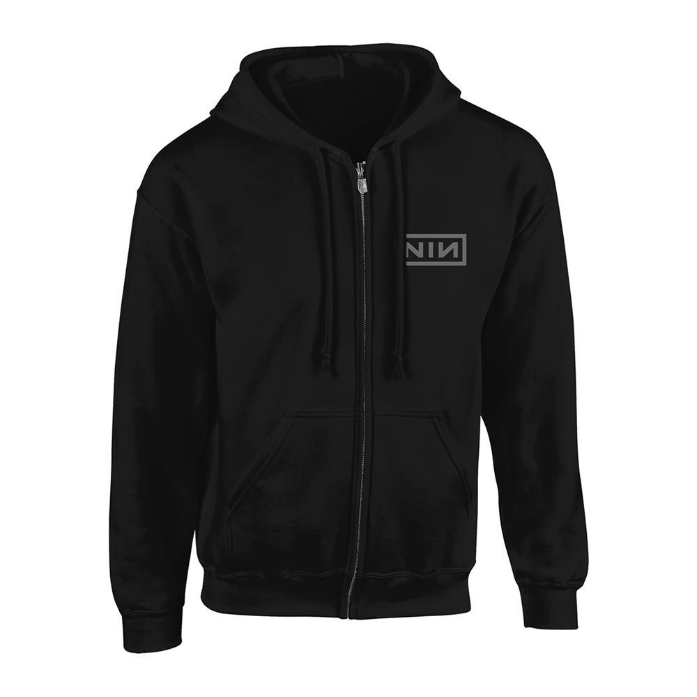 Classic Grey Logo Zippered Hooded Sweatshirt T-Shirts, Hoodie | ZylaModa.com