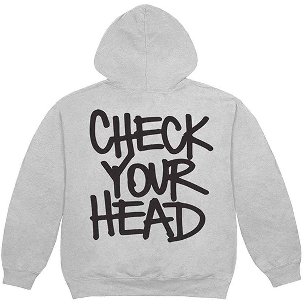 Check Your Head (Back Print) Hooded Sweatshirt T-Shirts, Hoodie | ZylaModa.com (Image 2)