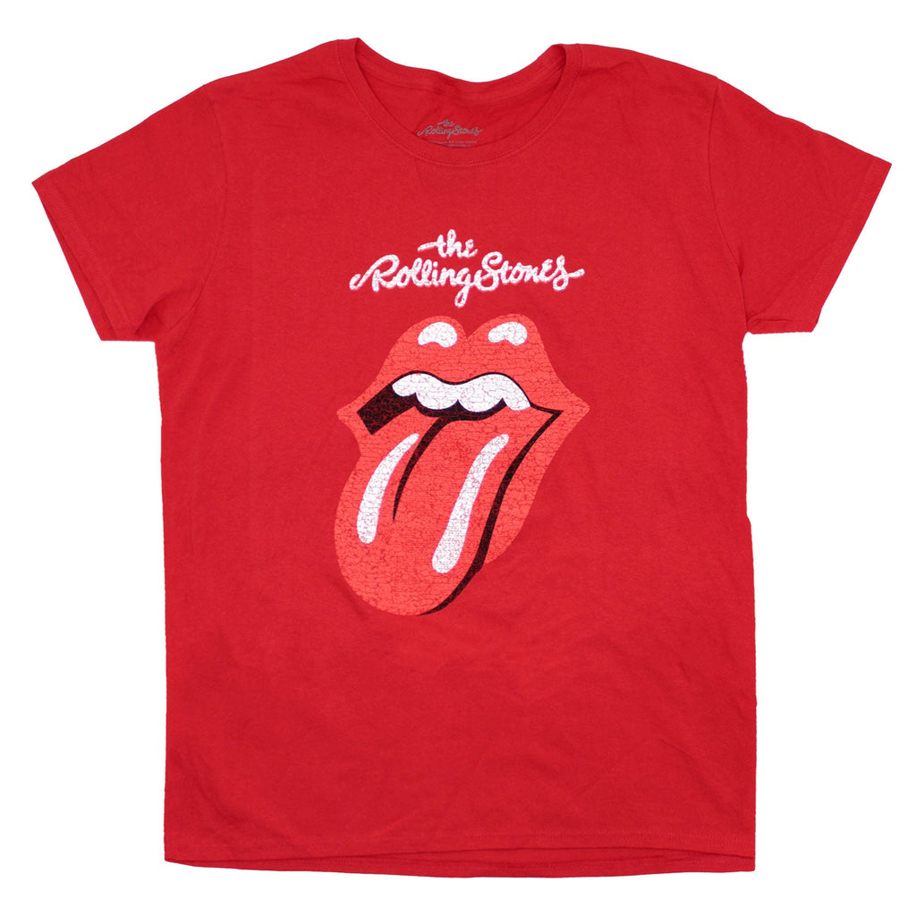 Cracked Logo & Tongue on Red Women's Tee Junior Top Hoodie, Sweatshirt | ZylaModa.com (Image 1)