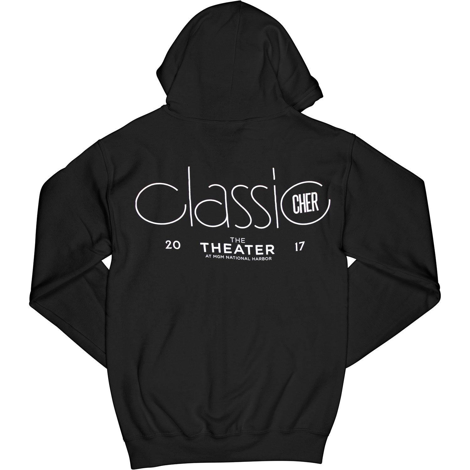 Classic Cher Residency MGM Theater 2017 Zippered Hooded Sweatshirt T-Shirts, Hoodie | ZylaModa.com (Image 2)