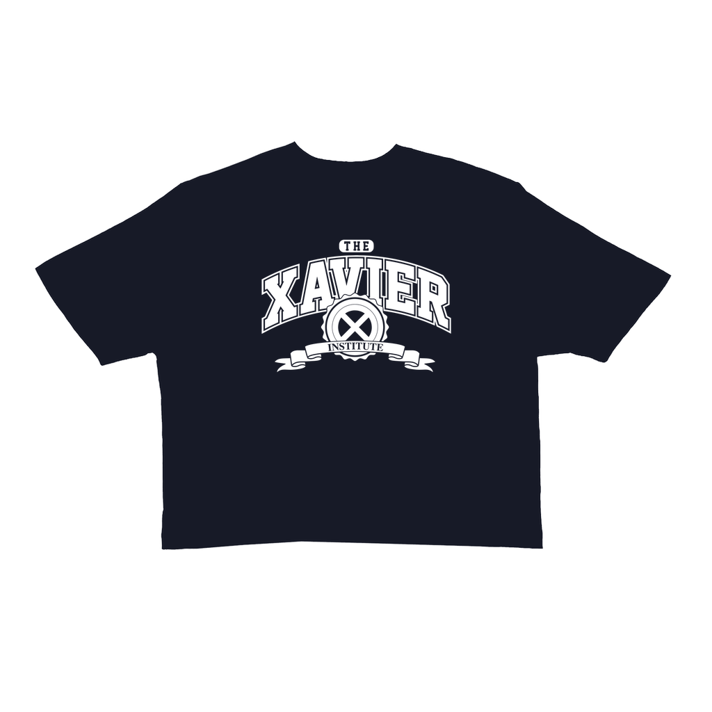 Xavier Women's Crop T-Shirt - Navy Hoodie, Sweatshirt | ZylaModa.com