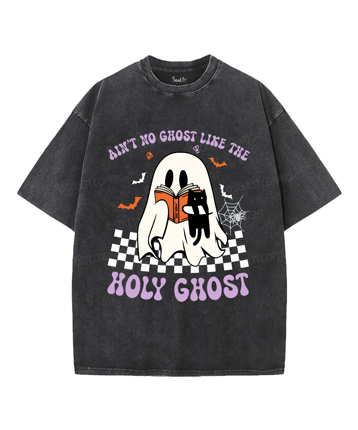 Aint No Ghost Unisex Washed Christian T-shirt Hoodie, Sweatshirt | ZylaModa.com (Image 2)
