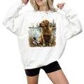 4th of July Hunting Dog Lake Wetland Duck T-shirt Unisex Hoodie Sweatshirts Retro and National Hunting Day | ZylaModa.com