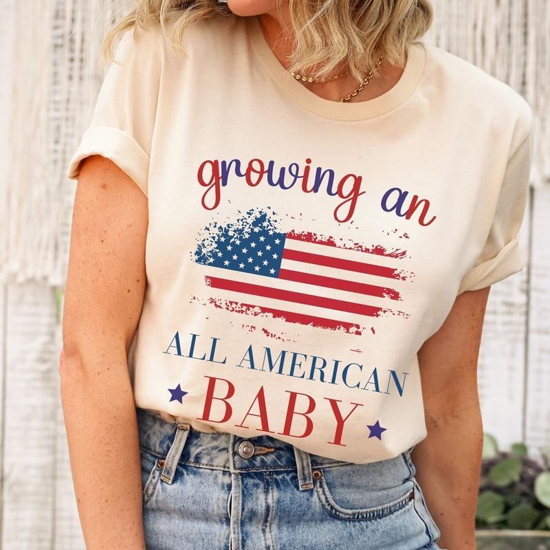 4th of July Pregnancy announcement Shirt - Future Mom Shirt