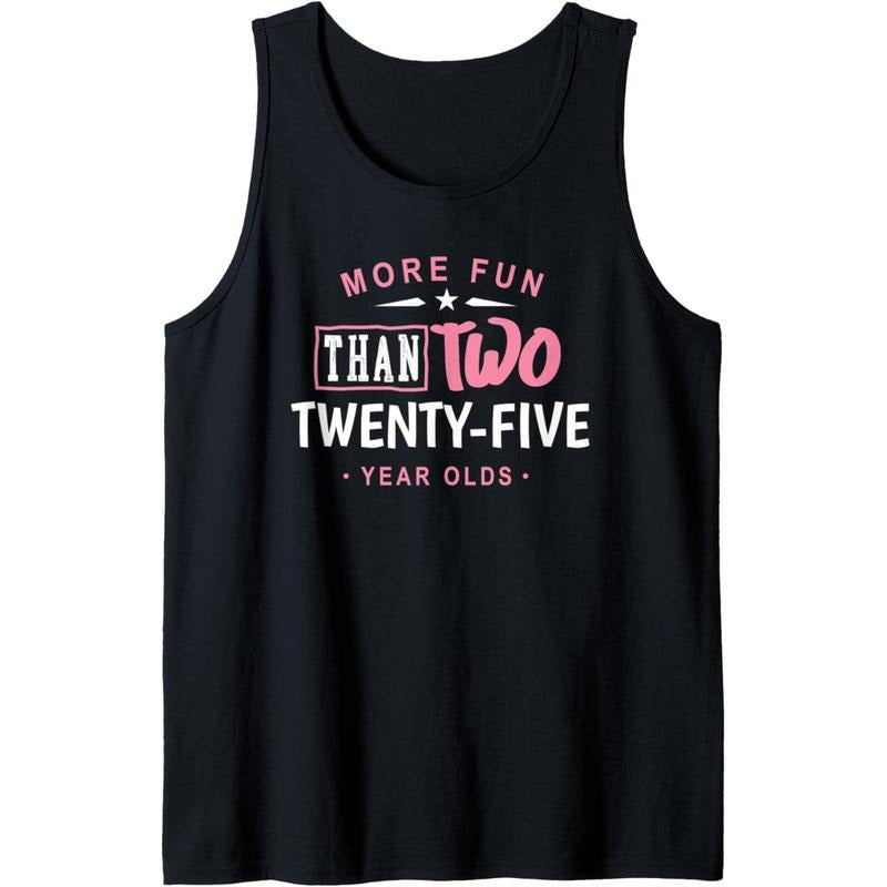 50th Birthday Shirt More Fun Than Two 25 Years Old Funny Tank Top Made in USA Hoodie, Sweatshirt | ZylaModa.com