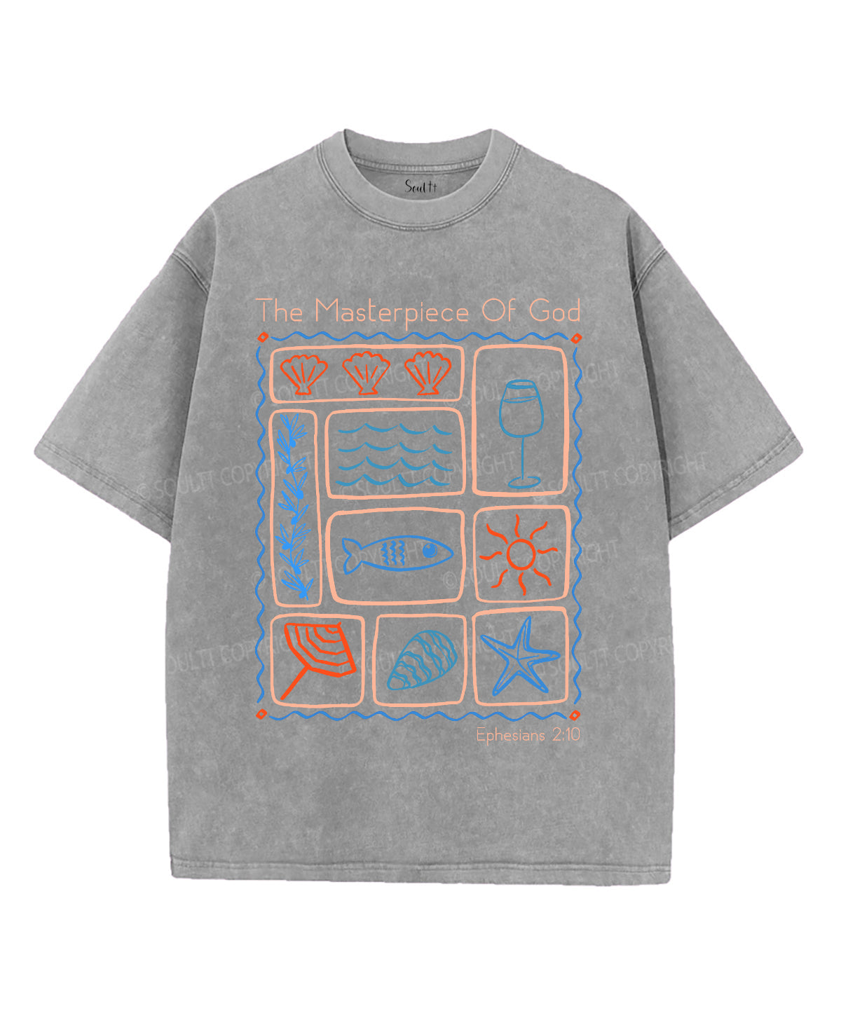 The Masterpiece Of God Unisex Washed Christian T-shirt Hoodie, Sweatshirt | ZylaModa.com (Image 3)