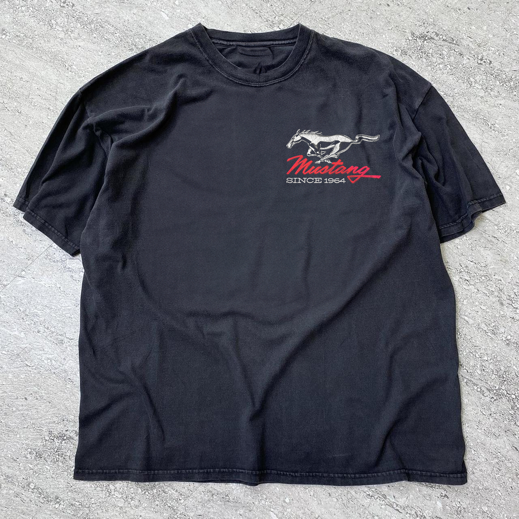 64' MUSTANG WASHED BLACK HEAVYWEIGHT TEE Hoodie, Sweatshirt | ZylaModa.com (Image 2)