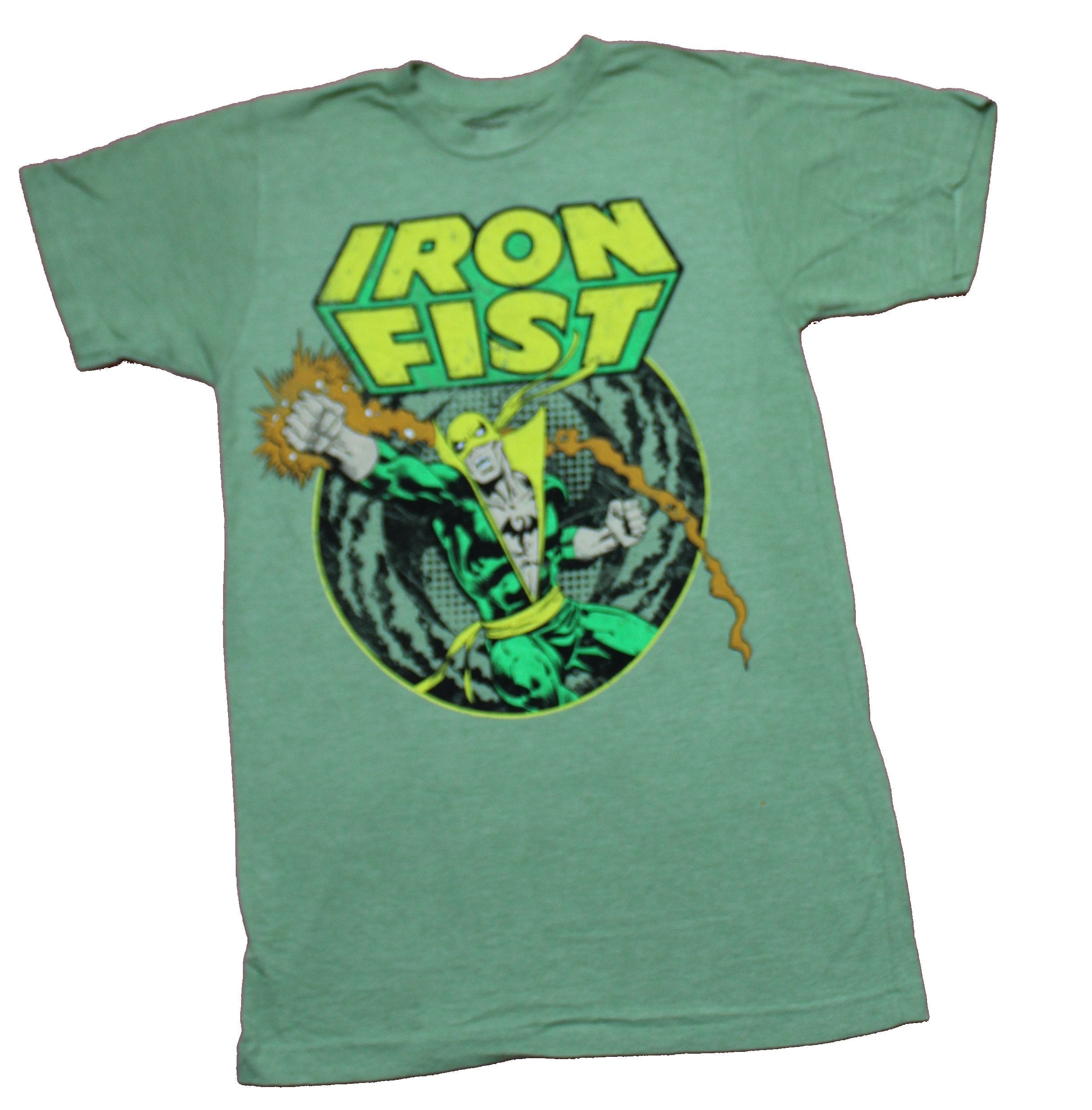Iron Fist Mens T-Shirt  - Power Punch Image Under Logo Image Hoodie, Sweatshirt | ZylaModa.com