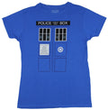 Doctor Who Girls Juniors T-Shirt - Giant Tardis Call Box All Over Image Hoodie, Sweatshirt | ZylaModa.com