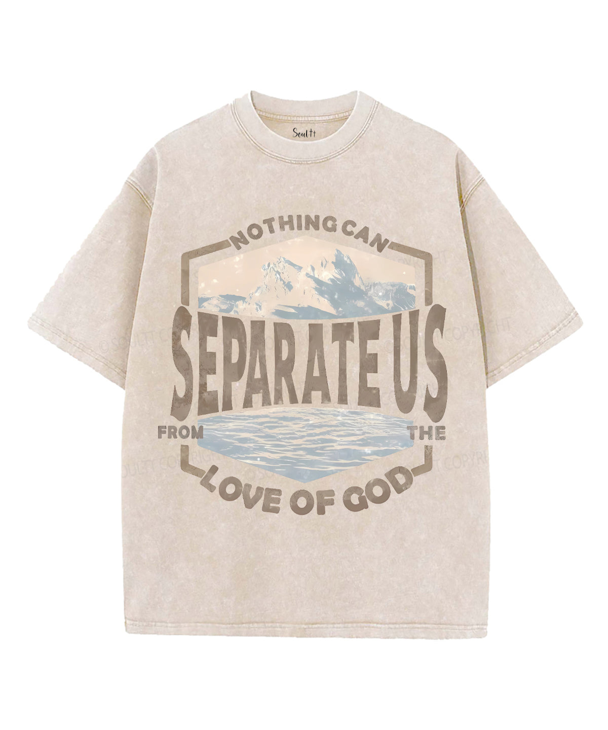 Nothing Can Separate Us Unisex Washed Christian T-shirt Hoodie, Sweatshirt | ZylaModa.com (Image 2)