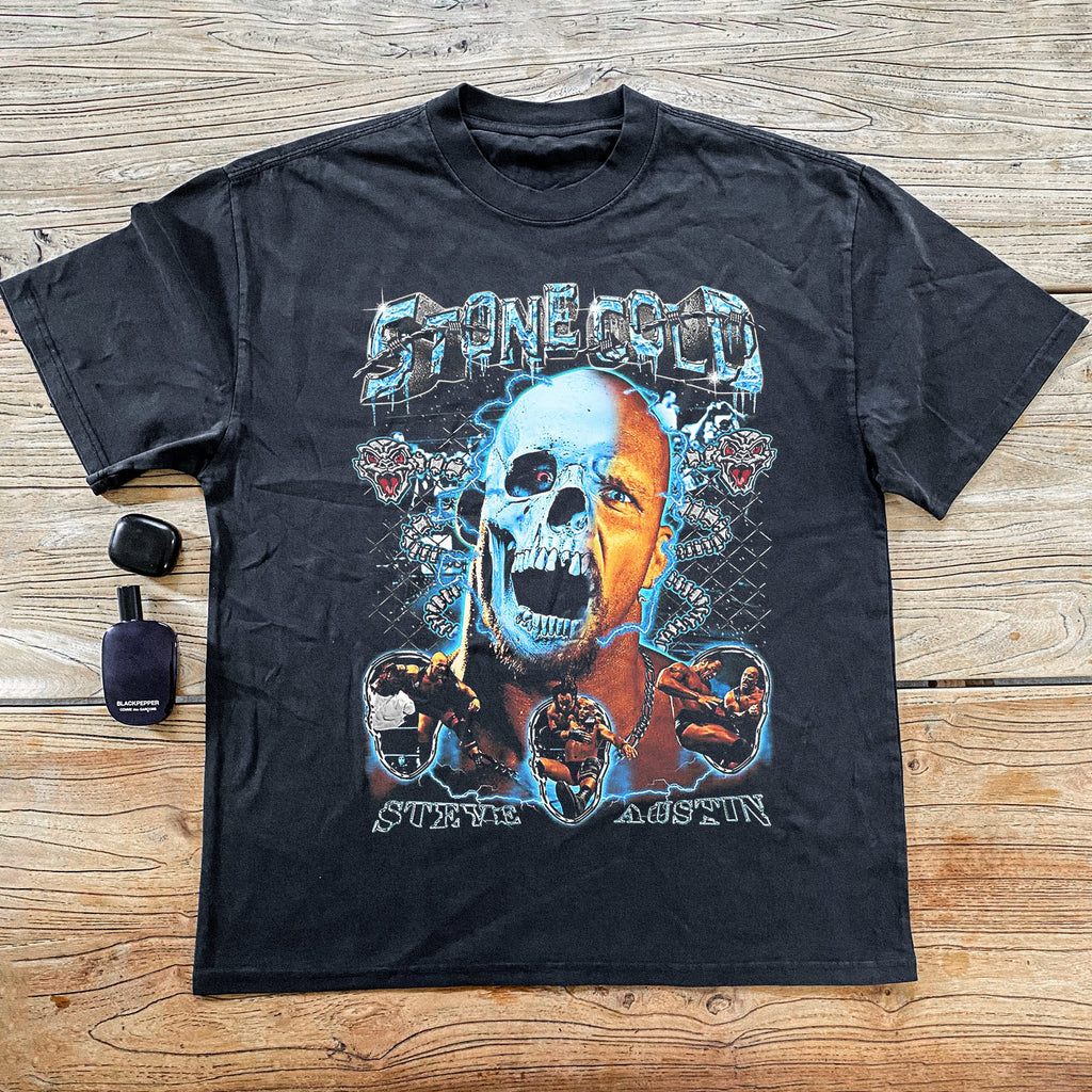 `STONE COLDÃ¢â‚¬â„¢ HEAVYWEIGHT BLACK T-SHIRT Hoodie, Sweatshirt | ZylaModa.com (Image 1)