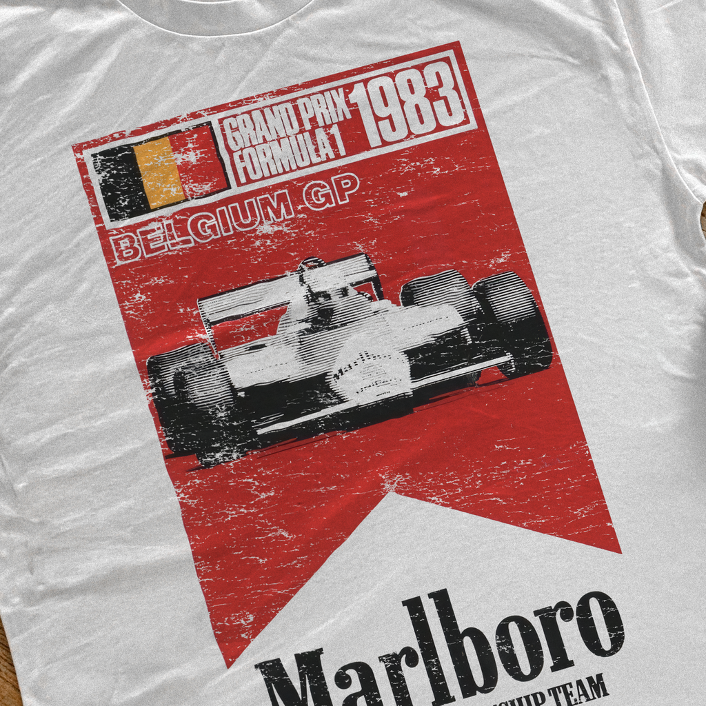 1983 'BELGUIM GRAND PRIX' HEAVY WHITE TEE Hoodie, Sweatshirt | ZylaModa.com (Image 2)