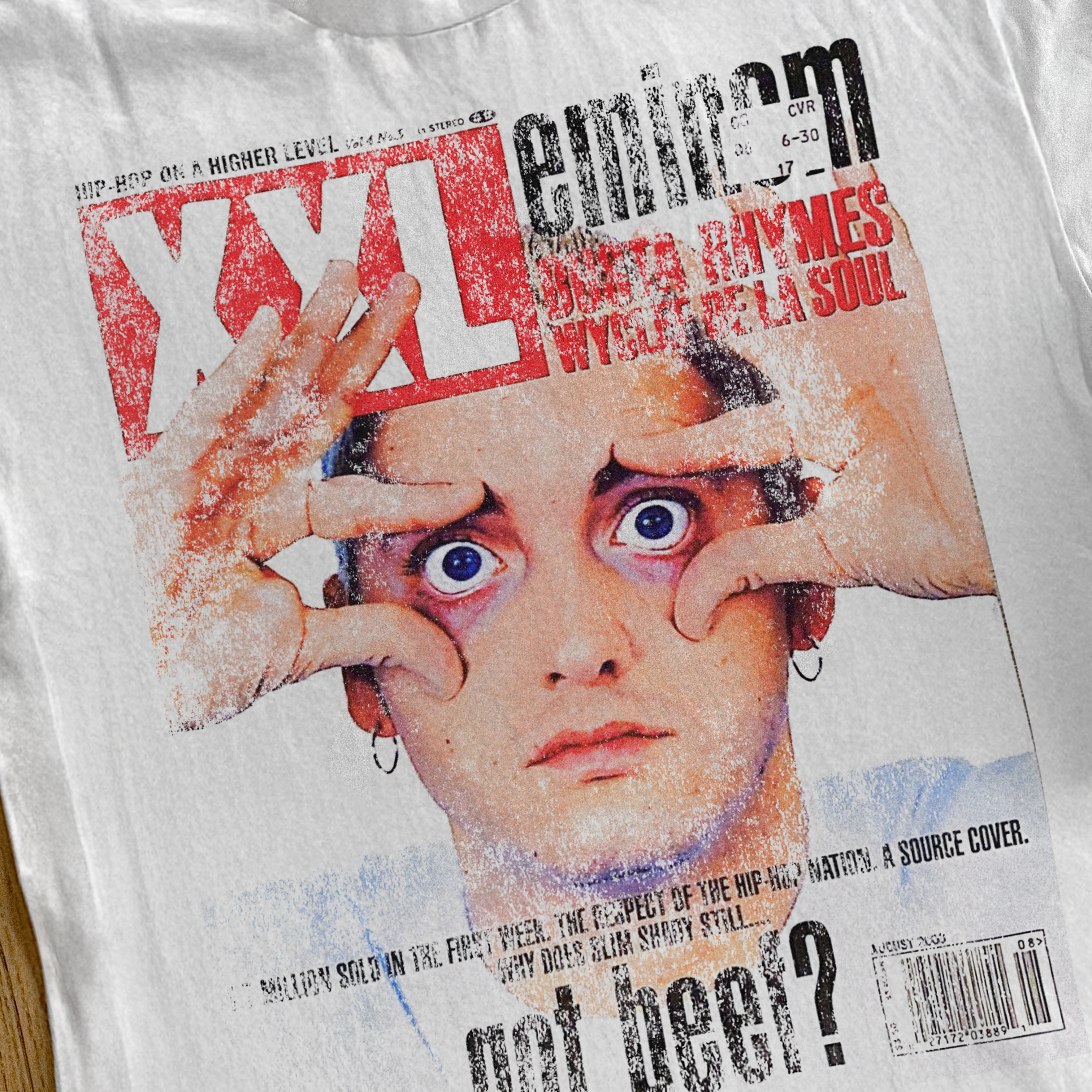'XXL AUG 2000' EMINEM COVER HEAVY WHITE TEE Hoodie, Sweatshirt | ZylaModa.com (Image 2)