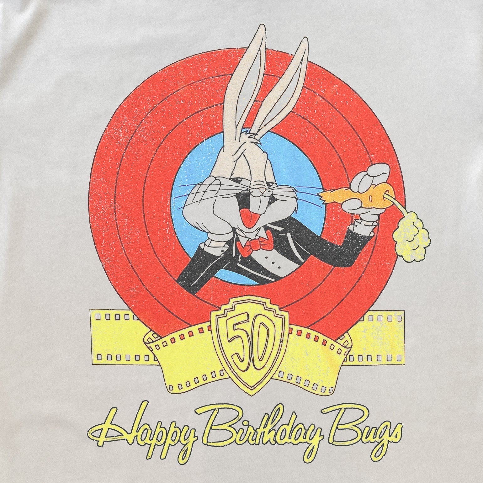 BUGS BUNNY 50TH ANNIVERSARY HEAVYWEIGHT WHITE T-SHIRT Hoodie, Sweatshirt | ZylaModa.com (Image 2)