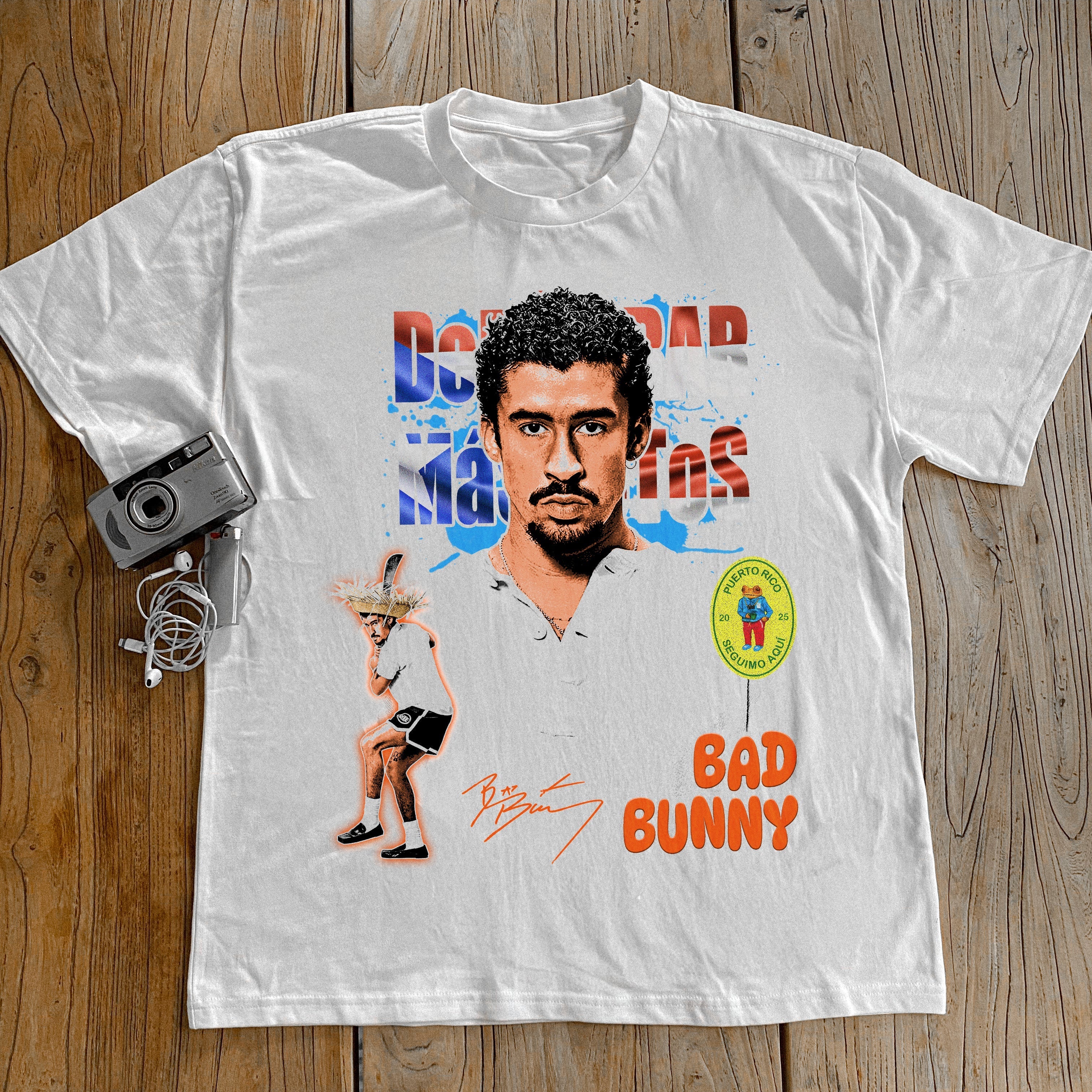 BAD BUNNY HEAVYWEIGHT WHITE T-SHIRT Hoodie, Sweatshirt | ZylaModa.com (Image 1)