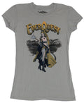 Everquest Girls Juniors T-Shirt - Wand Wielding Heroine Under Yellow Logo Hoodie, Sweatshirt | ZylaModa.com