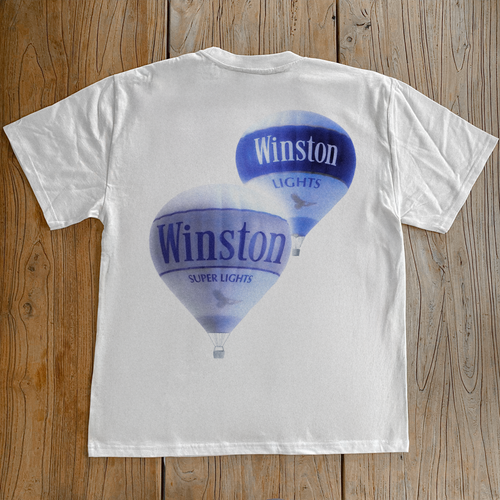 'WINSTON LIGHTS' HOT AIR BALLOON HEAVY WHITE TEE Hoodie, Sweatshirt | ZylaModa.com (Image 1)