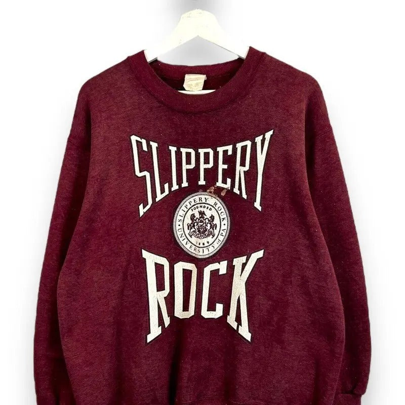 Vintage 80s/90s Slippery Rock NCAA Collegiate Crest Graphic Sweatshirt Size XL T-Shirts, Hoodie | ZylaModa.com