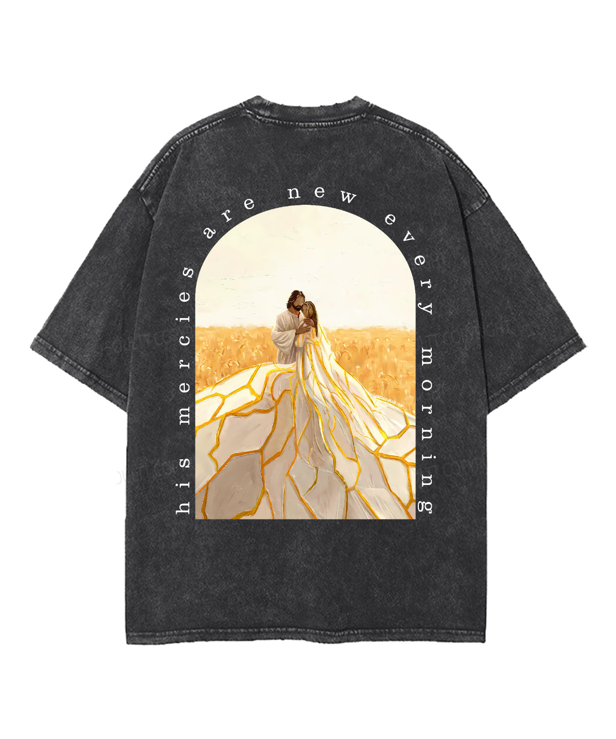 His Mercies Are New Double Sided Unisex Washed Christian T-shirt Style014 Hoodie, Sweatshirt | ZylaModa.com (Image 3)