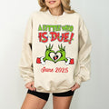 A Little Who Is Due Sweatshirt, Grichmas Pregnancy Announcement Sweatshirt, Baby Reveal Christmas Shirt, Christmas...