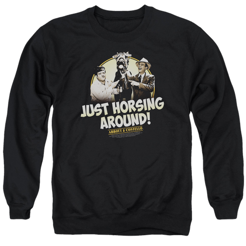 Abbott and Costello Horsing Around - Men's Crewneck Sweatshirt T-Shirts, Hoodie | ZylaModa.com