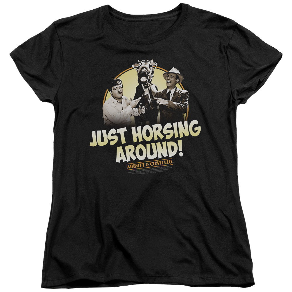 Abbott and Costello Horsing Around - Women's T-Shirt Hoodie, Sweatshirt | ZylaModa.com