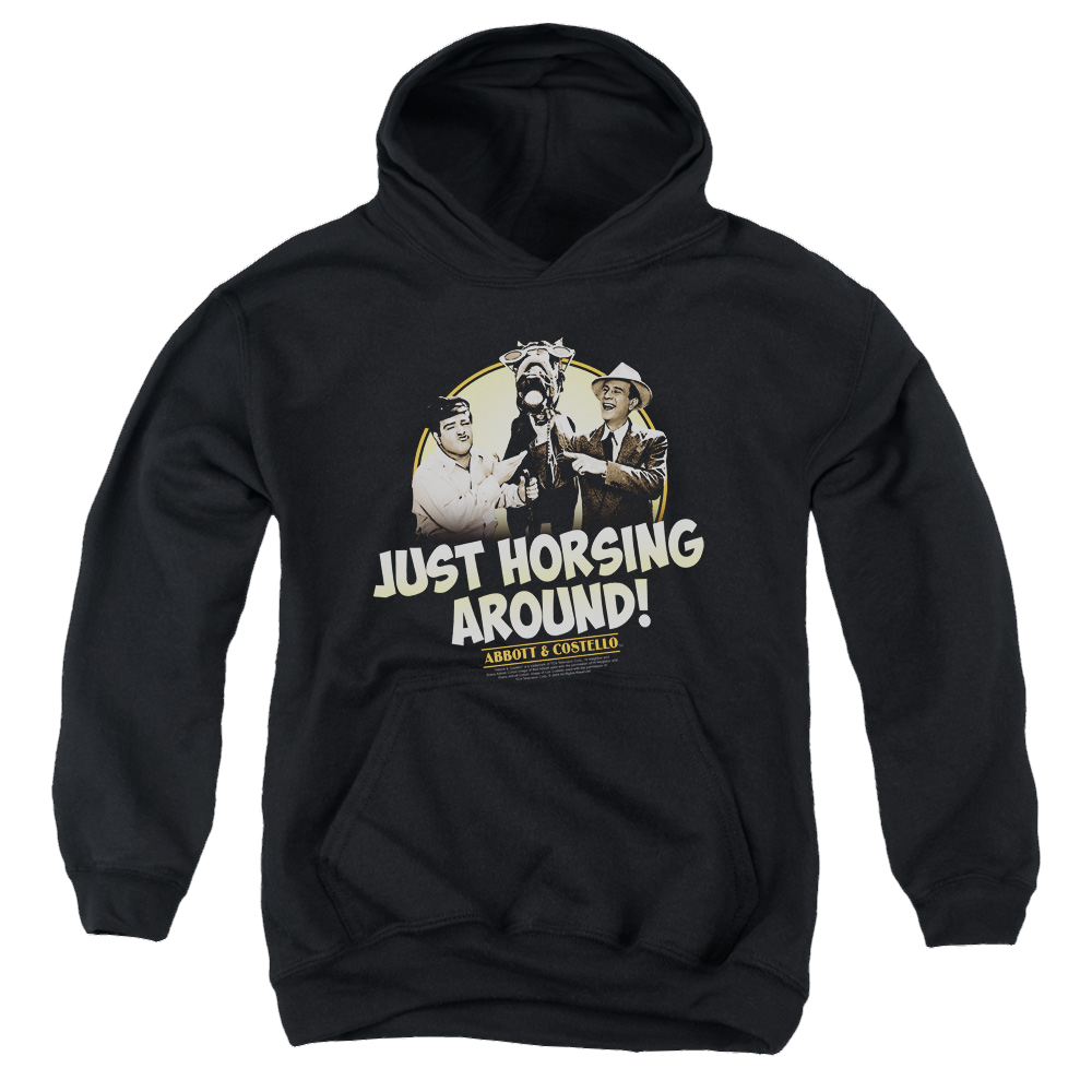 Abbott and Costello Horsing Around - Youth Hoodie (Ages 8-12) T-Shirts, Sweatshirt | ZylaModa.com