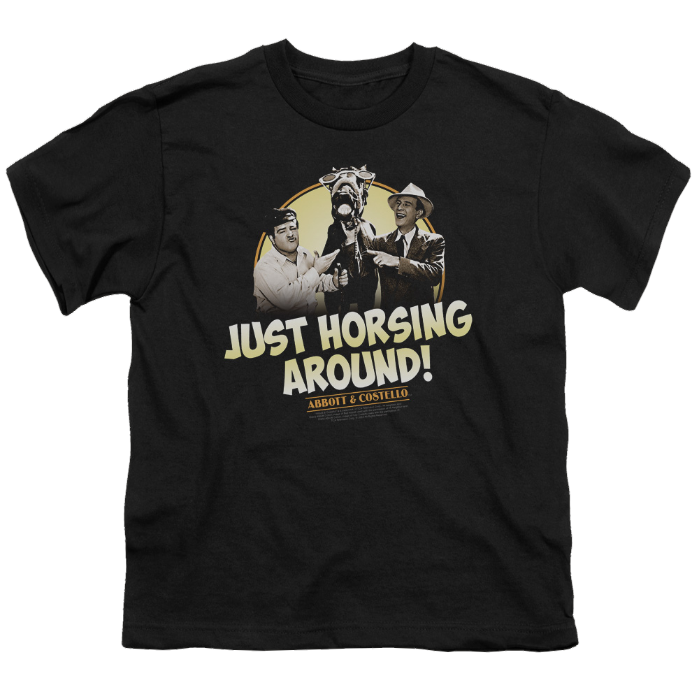 Abbott and Costello Horsing Around - Youth T-Shirt (Ages 8-12) Hoodie, Sweatshirt | ZylaModa.com