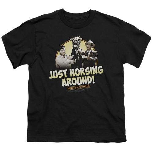 Abbott and Costello Horsing Around - Youth T-Shirt (Ages 8-12) Hoodie, Sweatshirt | ZylaModa.com