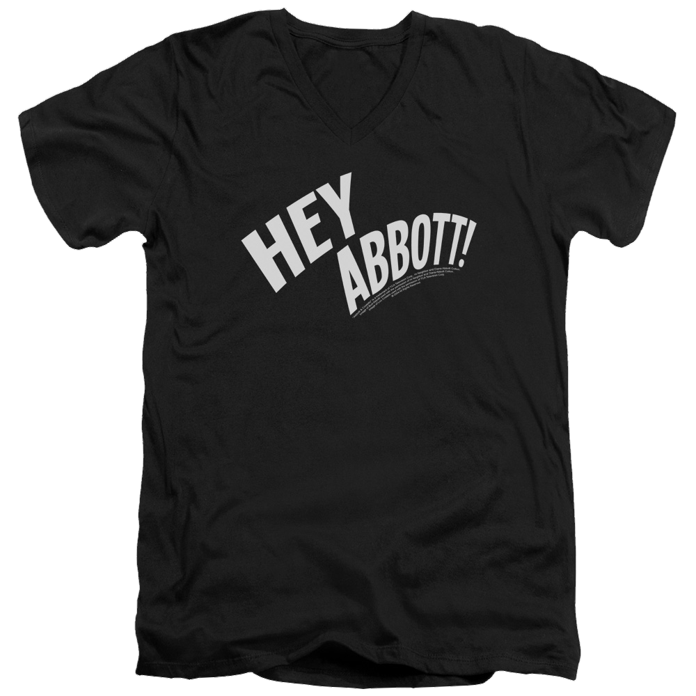 Abbott and Costello Hey Abbott - Men's V-Neck T-Shirt Hoodie, Sweatshirt | ZylaModa.com