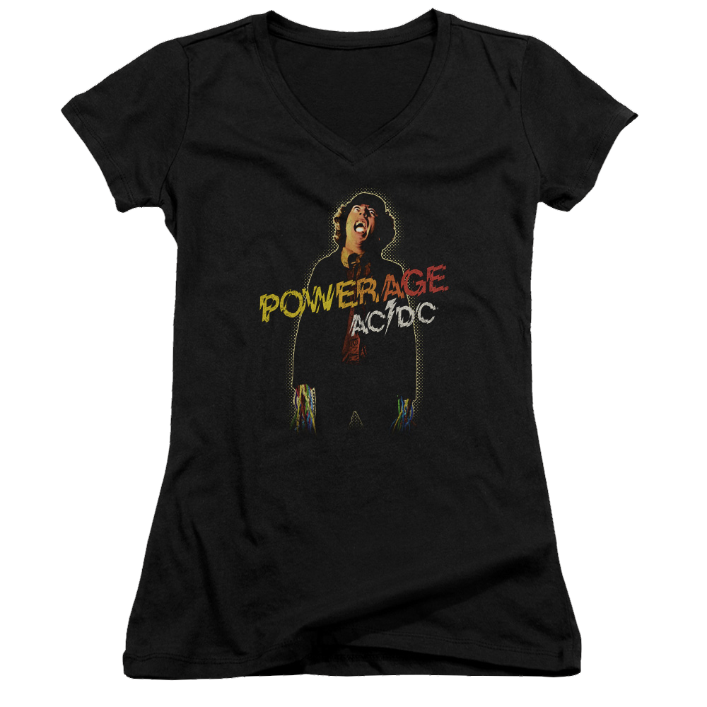 AC/DC Powerage - Juniors V-Neck T-Shirt Hoodie, Sweatshirt | ZylaModa.com