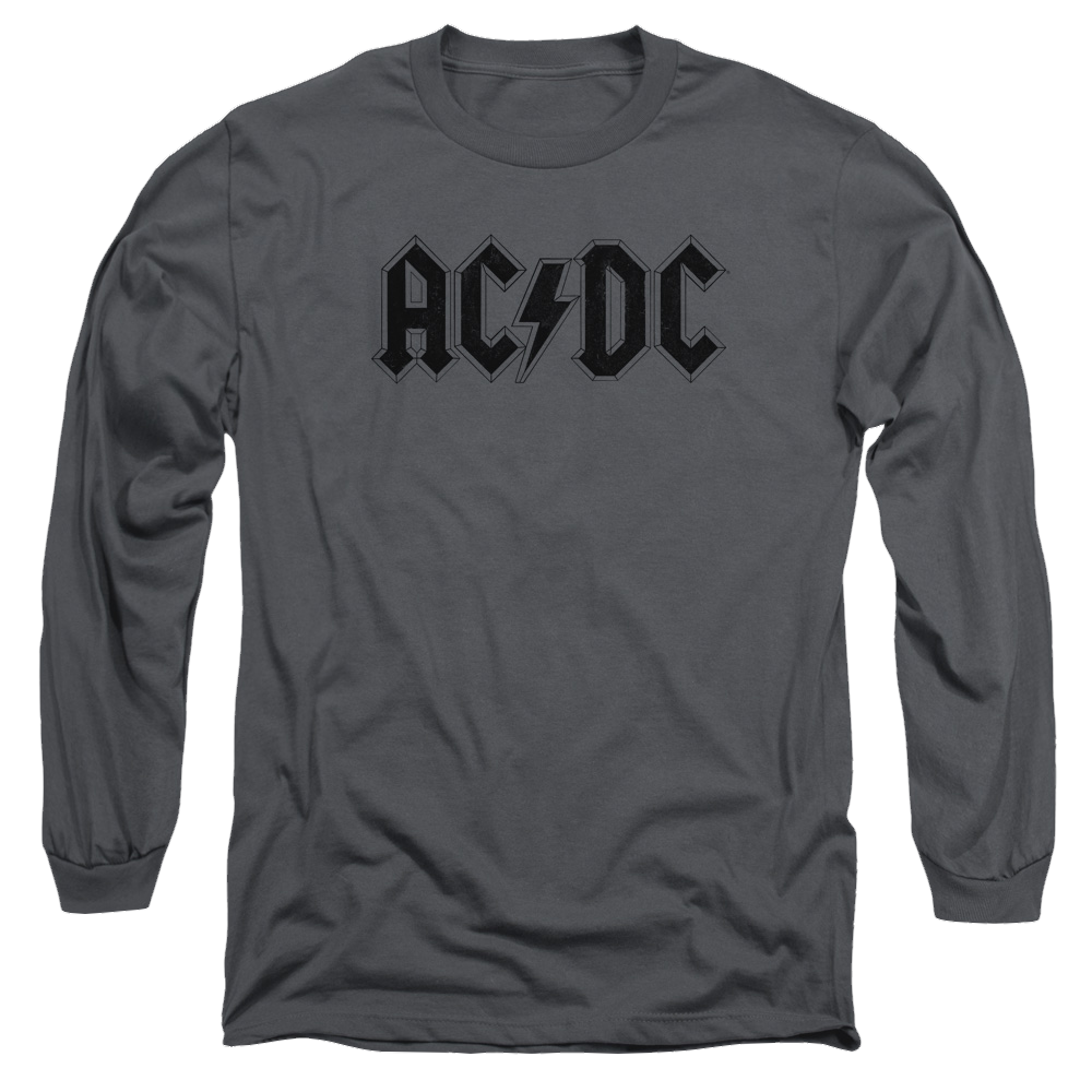 AC/DC Worn Logo - Men's Long Sleeve T-Shirt Hoodie, Sweatshirt | ZylaModa.com