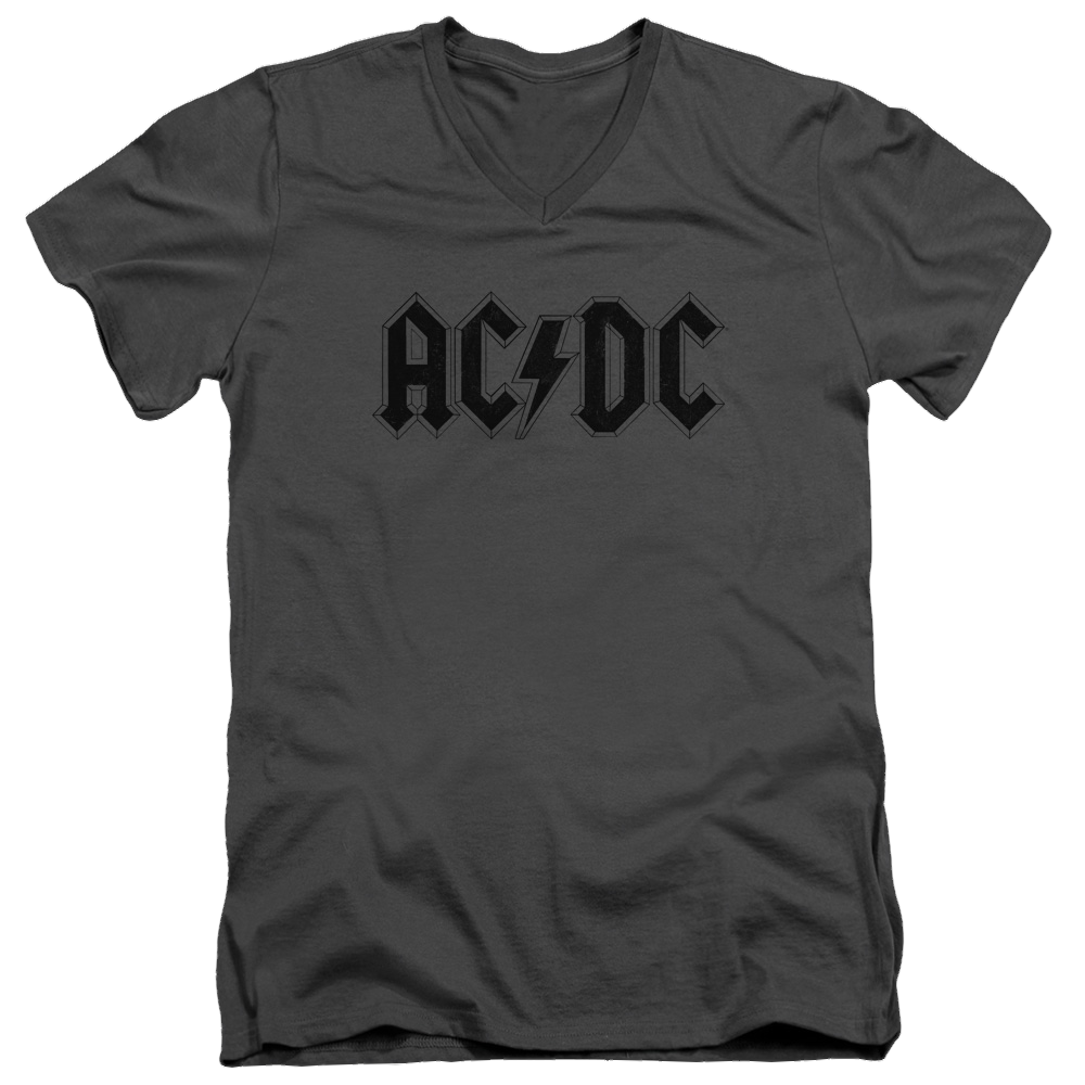 AC/DC Worn Logo - Men's V-Neck T-Shirt Hoodie, Sweatshirt | ZylaModa.com