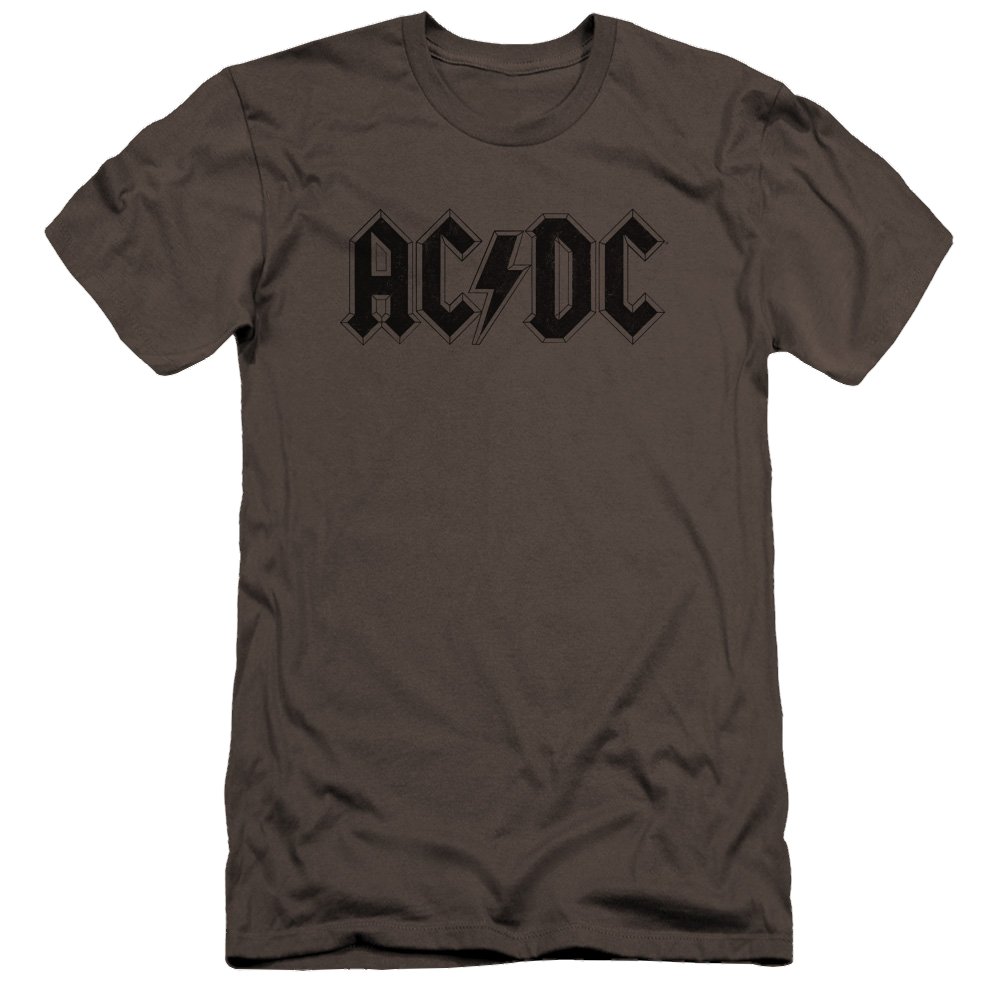 AC/DC Worn Logo - Men's Premium Slim Fit T-Shirt Hoodie, Sweatshirt | ZylaModa.com