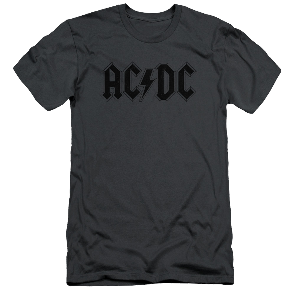 AC/DC Worn Logo - Men's Slim Fit T-Shirt Hoodie, Sweatshirt | ZylaModa.com