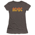 AC/DC Logo Junior Sheer Cap Sleeve Premium Bella Canvas Womens T Shirt Charcoal Hoodie, Sweatshirt | ZylaModa.com