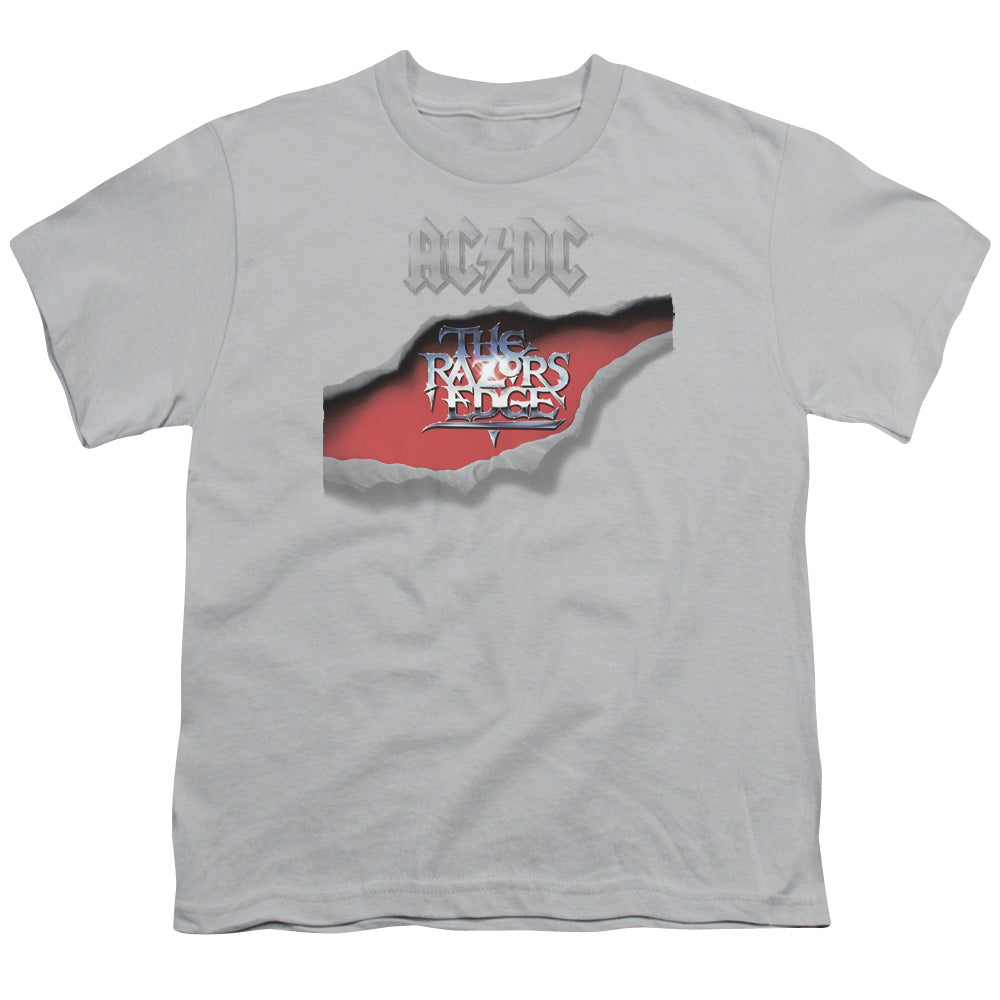 AC/DC Razors Edge Kids Youth T Shirt Silver Hoodie, Sweatshirt | ZylaModa.com