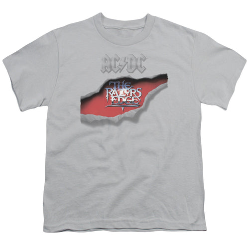 AC/DC Razors Edge Kids Youth T Shirt Silver Hoodie, Sweatshirt | ZylaModa.com