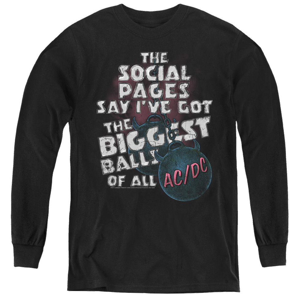 Acdc Big Balls - Youth Long Sleeve T-Shirt Hoodie, Sweatshirt | ZylaModa.com