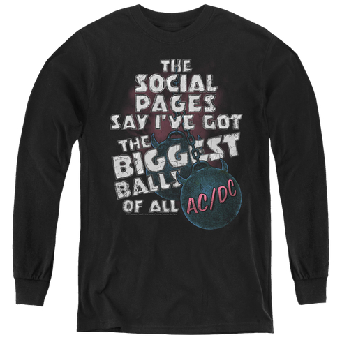 Acdc Big Balls - Youth Long Sleeve T-Shirt Hoodie, Sweatshirt | ZylaModa.com