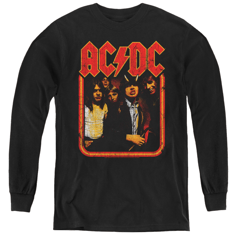 Acdc Group Distressed - Youth Long Sleeve T-Shirt Hoodie, Sweatshirt | ZylaModa.com