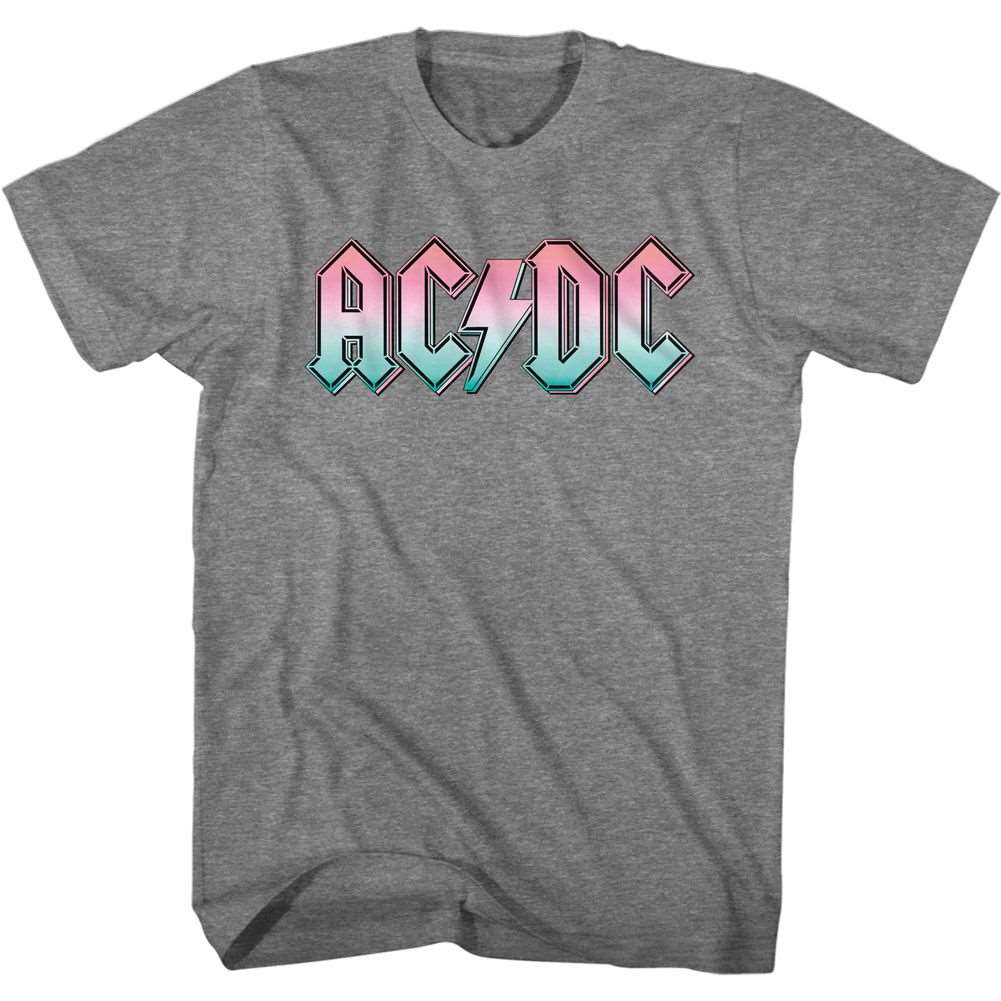 AC/DC Pastel Gradient Official Heather T-Shirt Hoodie, Sweatshirt | ZylaModa.com